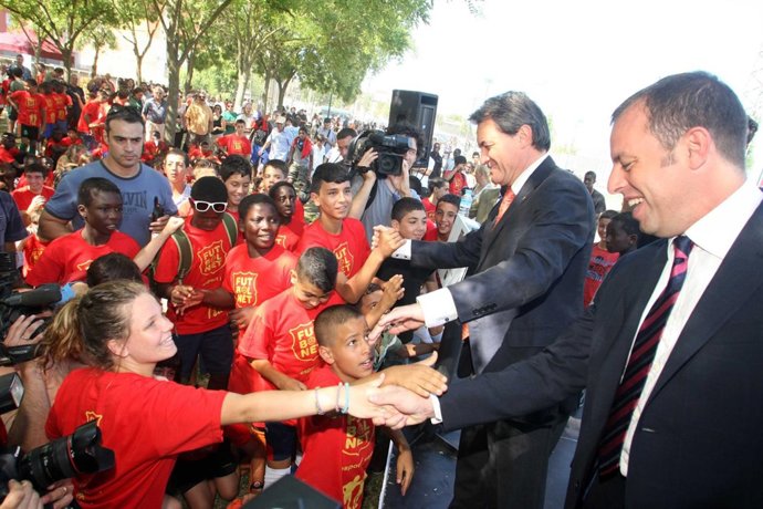 Mas Y Rosell, En La Presentación Del Proyecto Futbol Net