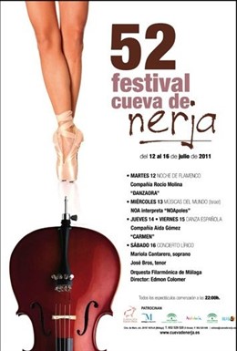 Cartel De La 52 Edición Del Festival De La Cueva De Nerja