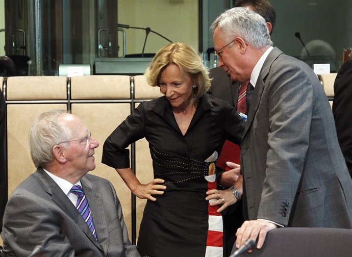 Elena Salgado, Wolfgang Schaeuble Y Giulio Tremonti 