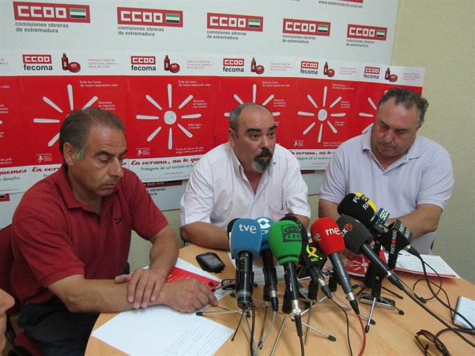 CAMPAÑA CCOO CONTRA CALOR OBRA. FOTO EUROPA PRESS
