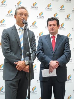 El Conseller De Empleo Con El Presidente De Coepa