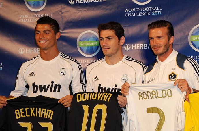 Cristiano Ronaldo, Iker Casillas Y David Beckham En Los Ángeles