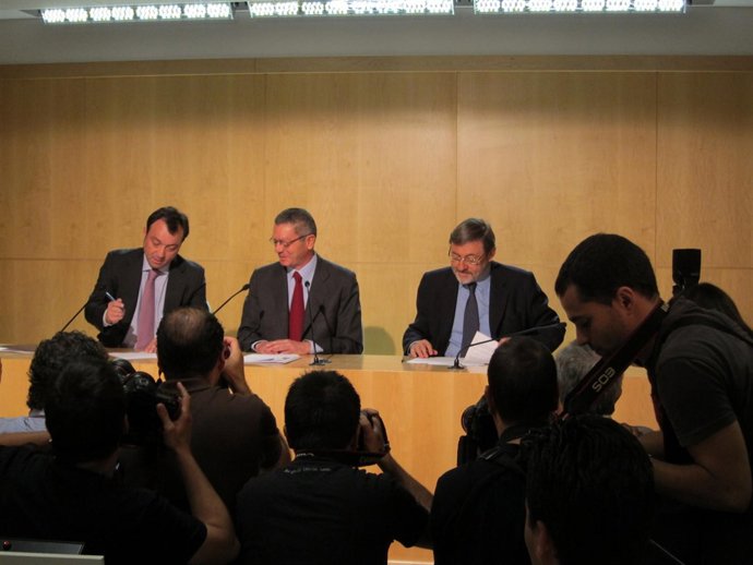 Cobo, Gallardón Y Lissavetzky En La Presentación De La Candidatura