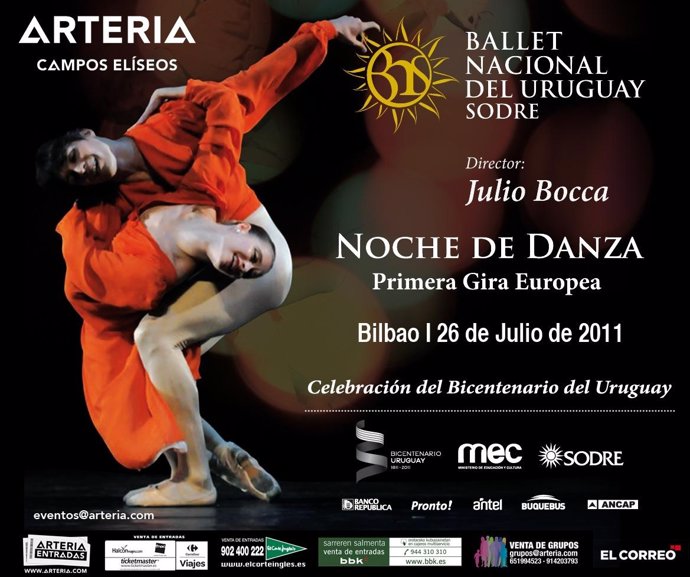Cartel De Actuación Del Ballet De Uruguay