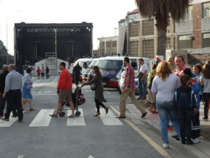 Ertzaintza En El Recinto De Txosnas En Santurtzi