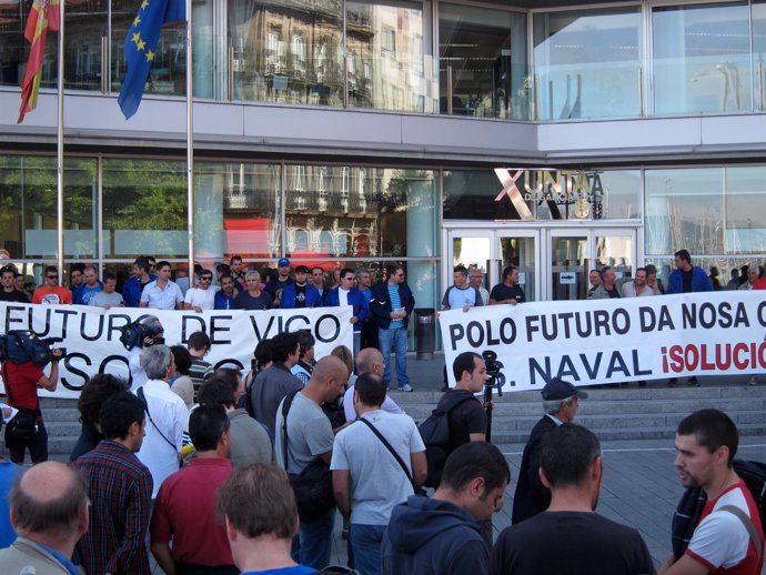 Protesta Del Sector Naval En Vigo.