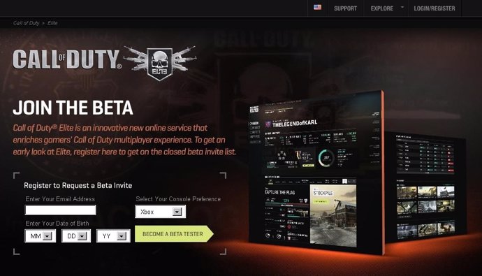 Pantalla De Call Of Duty Elite Por Activision 