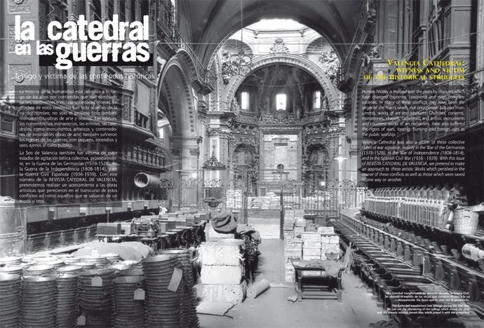 La Catedral Transformada En Almacén Durante La Guerra Civil.