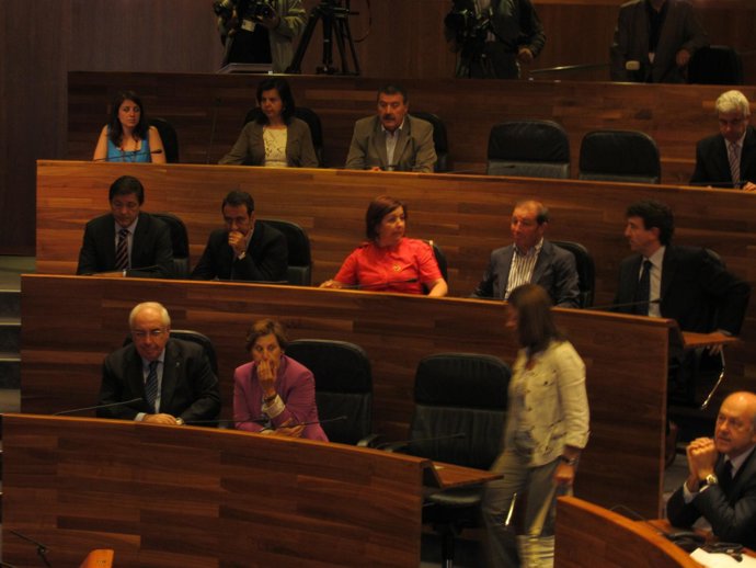 El Ex Presidente Del Principado Vicente Álvarez Areces Ocupando Su Escaño