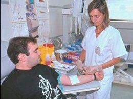 Donación de sangre.