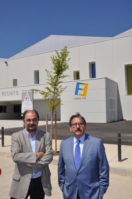 Lambán Y Teruel Tras Su Visita Al Recinto Ferial De Ejea