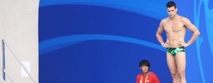 El Saltador Español Javier Illana En La Final De 1 M De Los Mundiales