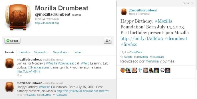 Cuenta De Twitter Fundación Mozilla