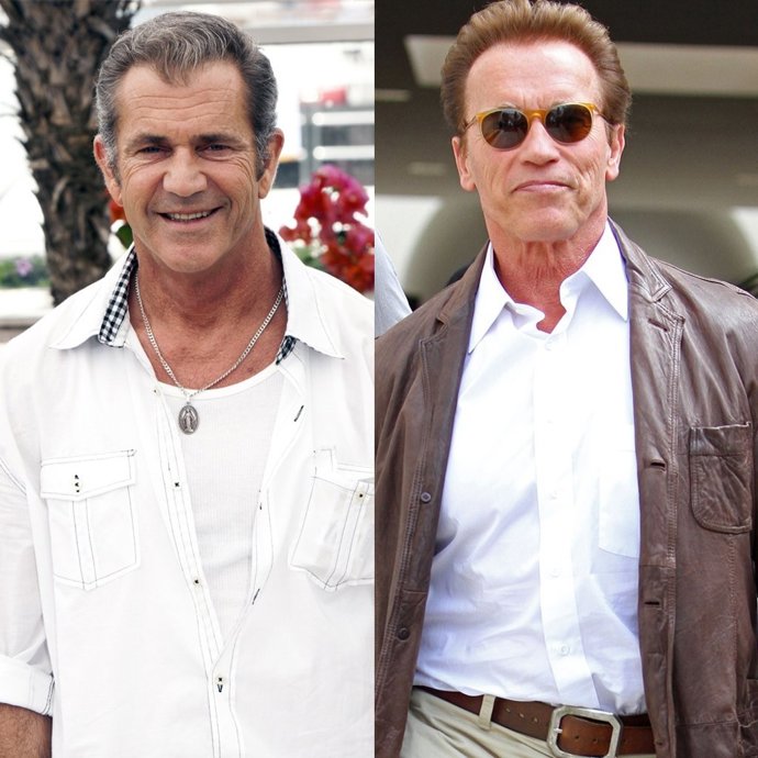 Montaje De Mel Gibson Y Arnold Schwarzenneger 