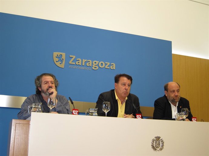 César Falo, Jerónimo Blasco Y José Manuel Alonso En La Rueda De Prensa