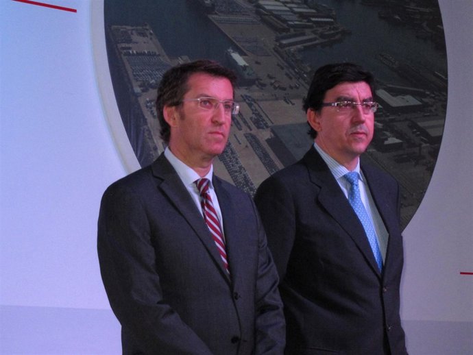 El Presidente De La Xunta Y El Presidente Del Puerto De Vigo.