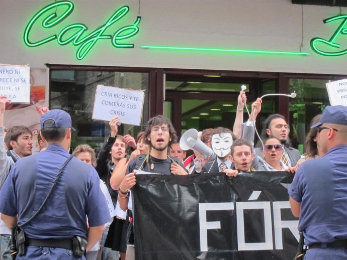 Protesta De Indignados En Pontevedra,