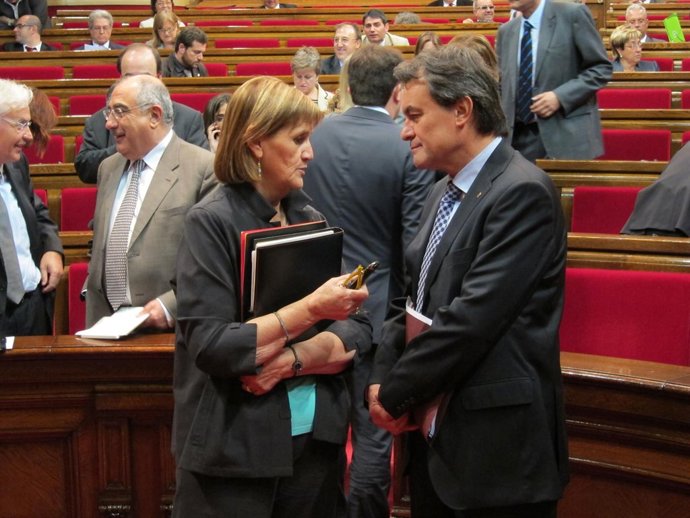 Núria De Gispert Y Artur Mas, Presidentes De Parlament Y De Generalitat