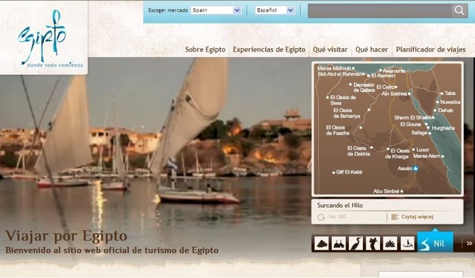 Nueva Página Web De La Oficina De Turismo De Egipto