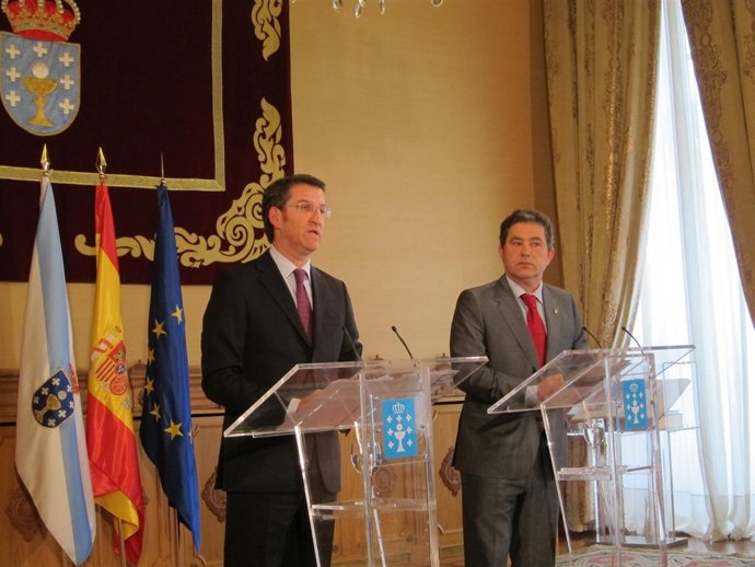 Alberto Núñez Feijóo Mantiene Una Reunión Con Miguel Anxo Fernández Lores