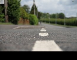 Marcas Viales En Una Carretera