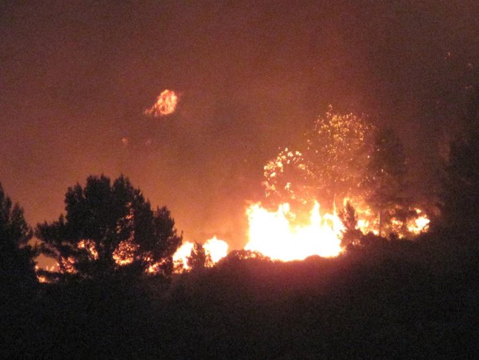 Imagen Del Incendio De Santa  Margalida