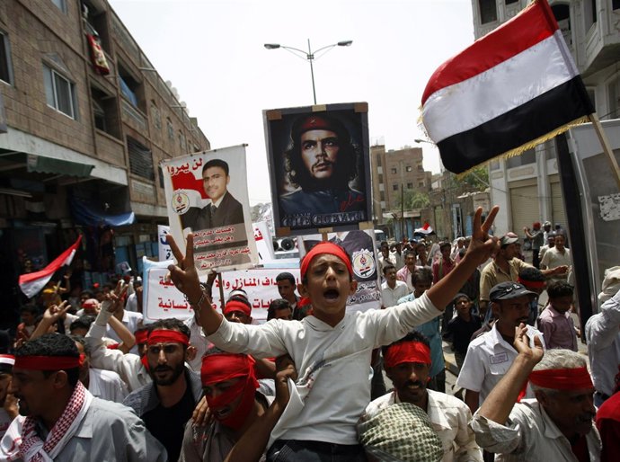 Manifestación Contra El Gobierno Del Presidente Salé En Yemen