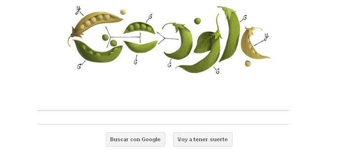 'Doodle' 189 Aniversario Del Nacimiento De Gregor Mendel