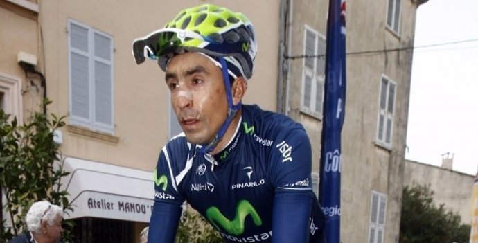 El Ciclista Colombiano Mauricio Soler Del Movistar Team