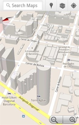 Versión Google Maps Para Android Edificios 3D Barcelona