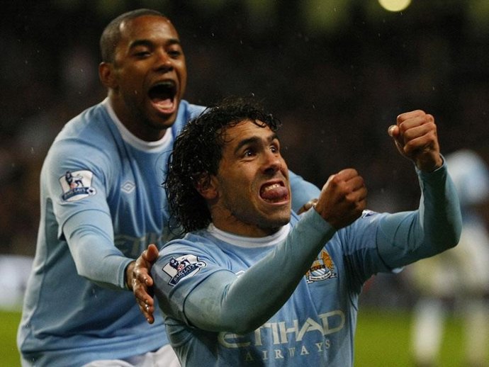 Jugadores del Manchester City, Tévez y Robinho