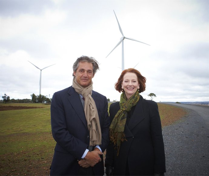 La Primera Ministra De Australia Y José Manuel Entrecanales