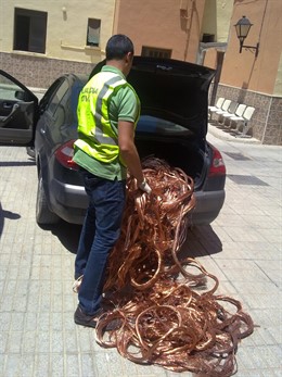 Cable De Cobre Del Pantano De Cuevas Recuperado Por La Guardia Civil