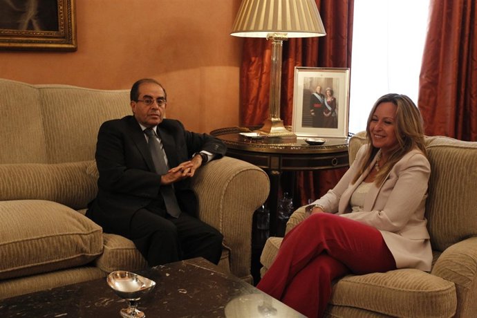 Trinidad Jiménez Y Mahmud Jibril, Presidente De Los Rebeldes Libios