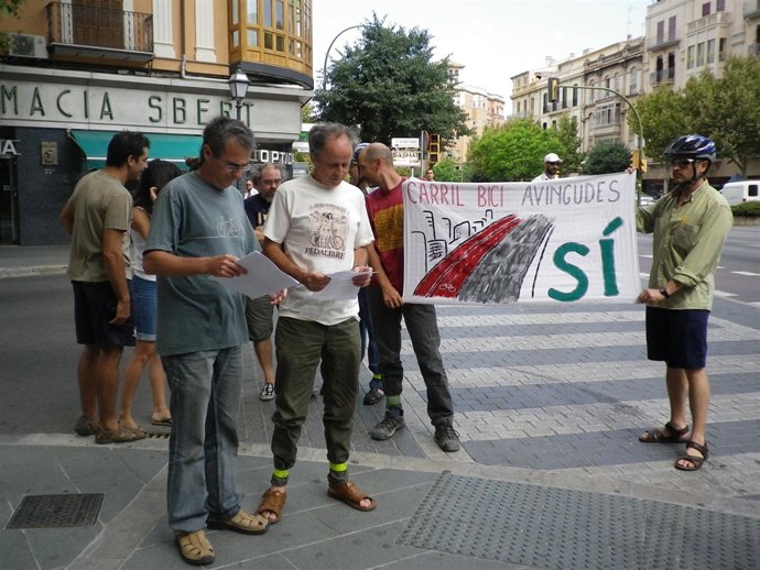 Carles Valentí Y Mariano Reaño En El Carril Bici De Avenidas