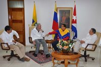Venezuela.- Chávez sostiene un "fraternal encuentro" con Correa, Fidel y Raúl Castro en Cuba