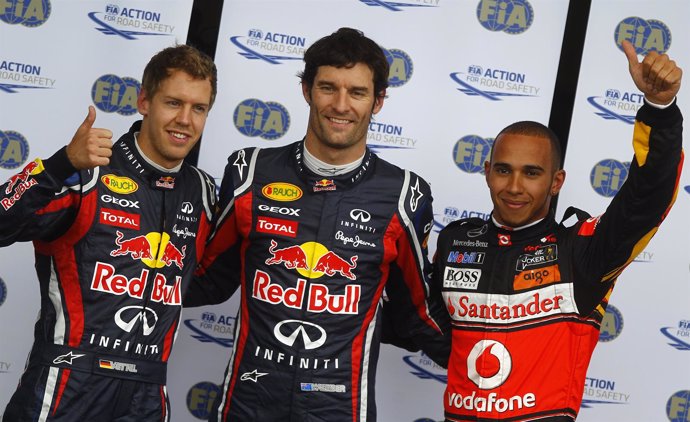 Webber, Vettel Y Hamilton En Alemania
