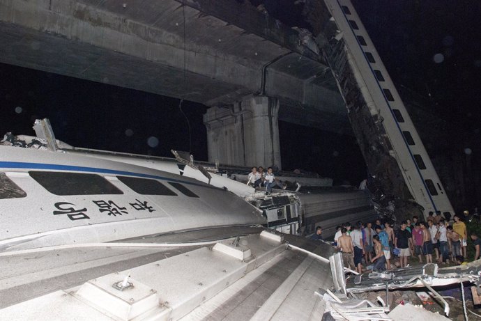 Descarrilamiento De Un Tren Bala En La Provincia China De Zhejiang 