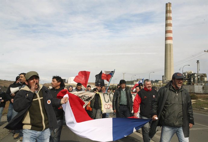 Huelga De Mineros En Chile