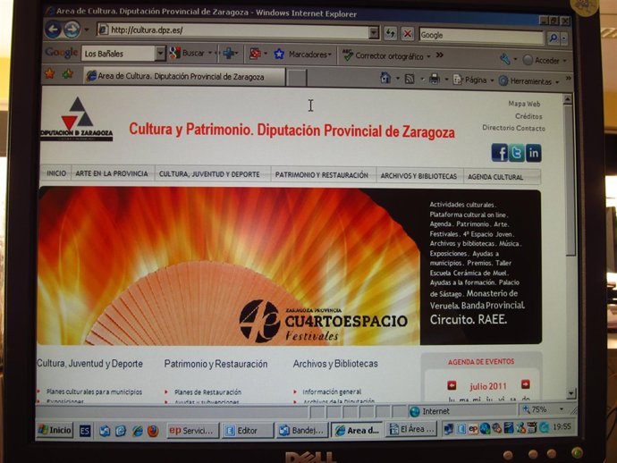 Nueva Imagen De La Página Web De Cultura De La Diputación De Zaragoza