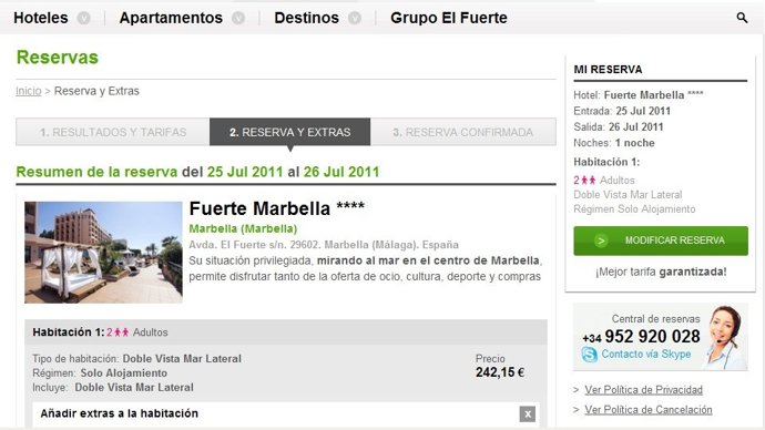 Web De Reservas De Un Hotel