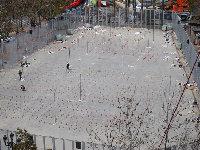 Mascletá Preparada Para Su Disparo