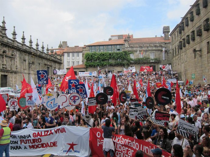 Manifestación Del BNG En Compostela