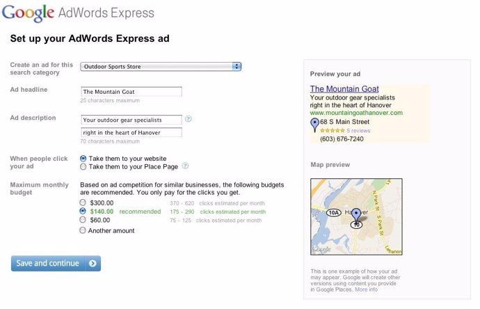 Google Adwords Express 