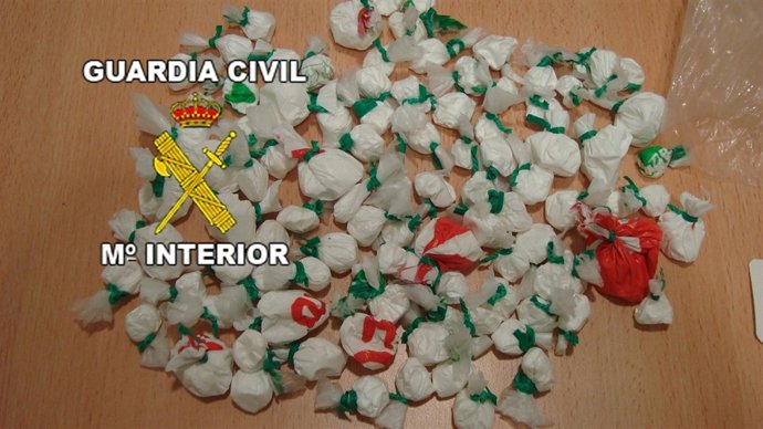 Imagen De Las Bolsas De Cocaína Que Se Han Intervenido