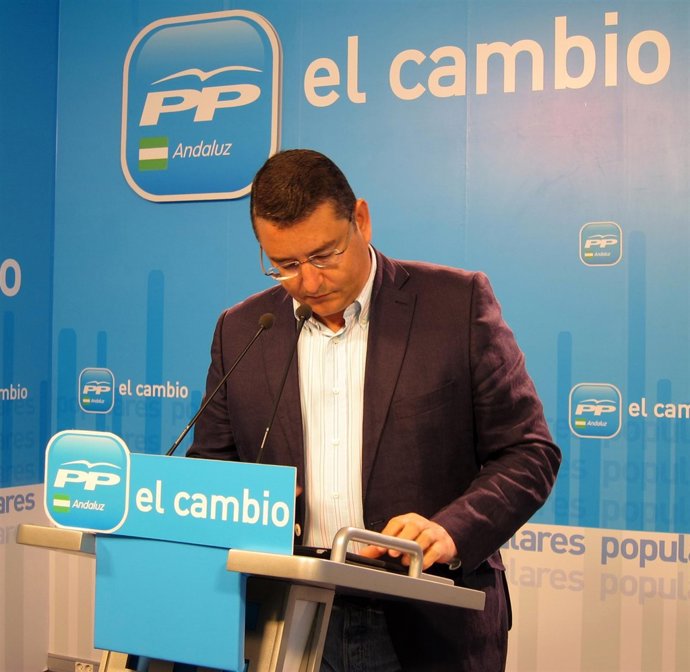 El Secretario General Del PP-A, Antonio Sanz, En Una Rueda De Prensa