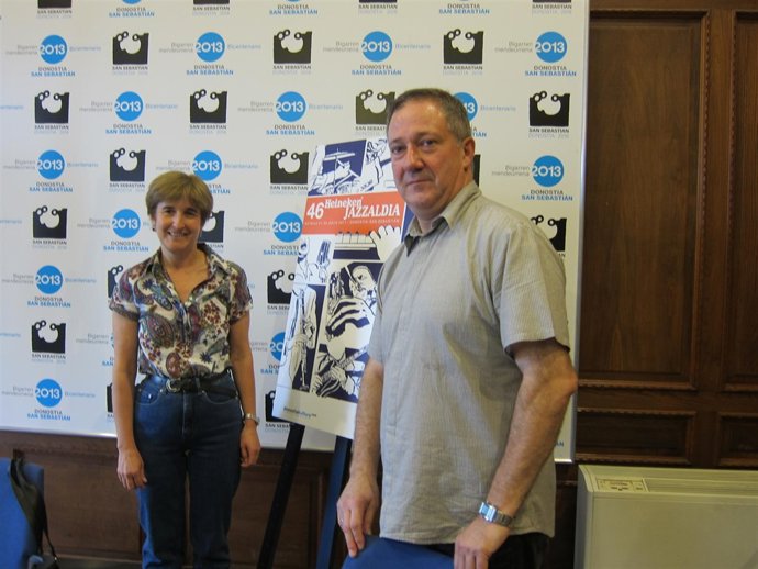 El Director Del Jazzaldia, Miguel Martin, Y La Concejala Nerea Txapartegi