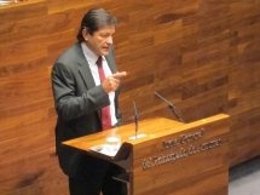 Javier Fernández, durante una intervención en la Junta General.