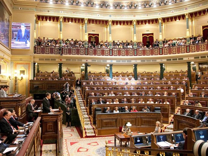 Zapatero Interviniendo En El Pleno Del Congreso