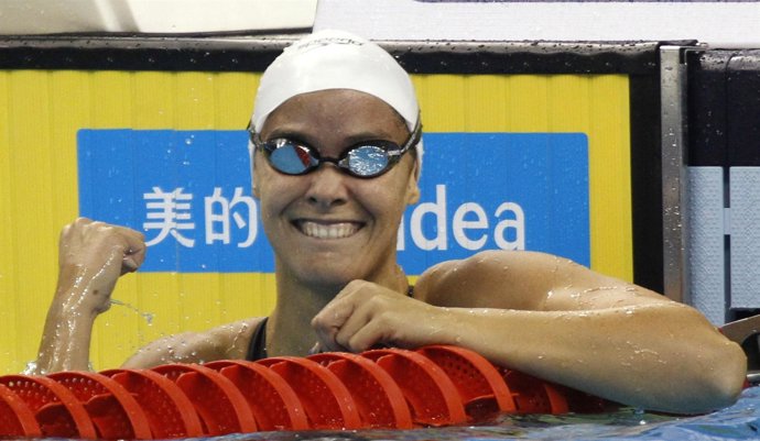 Mercedes Peris, Nadadora Española En La Final De 50 Metros Espalda En Shanghai